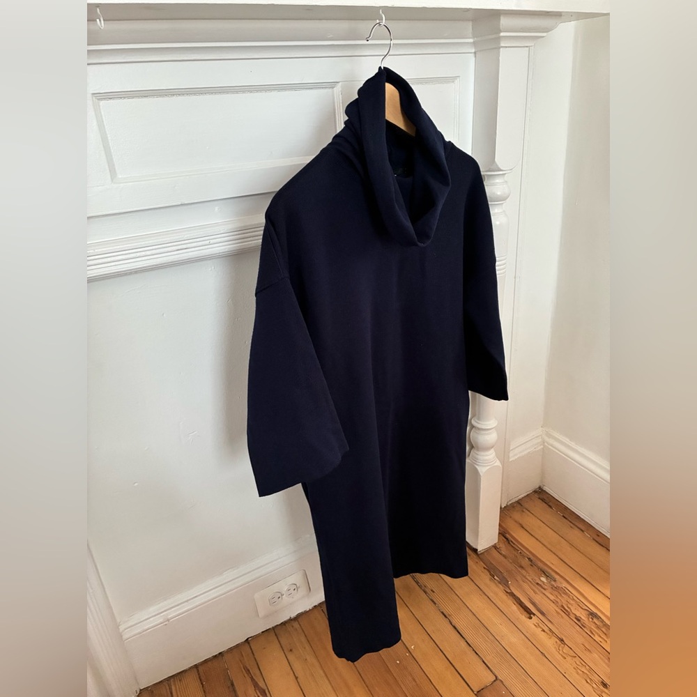 Les Copains Vintage Indigo Cowl Neck Knitwear Dress